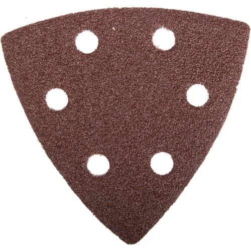 Треугольник шлифовальный ЗУБР ″Мастер″ универсальный на велкро основе, 6 отверстий, Р60, 93х93х93мм, 5шт
