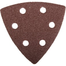 Треугольник шлифовальный ЗУБР ″Мастер″ универсальный на велкро основе, 6 отверстий, Р80, 93х93х93мм, 5шт