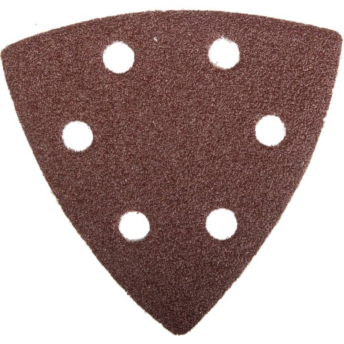 Треугольник шлифовальный ЗУБР ″Мастер″ универсальный на велкро основе, 6 отверстий, Р80, 93х93х93мм, 5шт