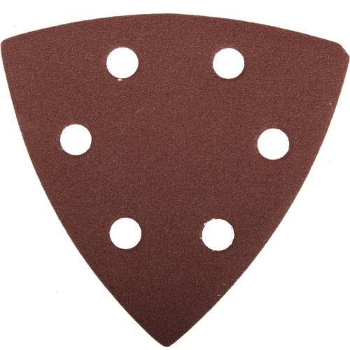 Треугольник шлифовальный ЗУБР ″Мастер″ универсальный на велкро основе, 6 отверстий, Р180, 93х93х93мм, 5шт