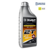 ЗУБР 2Т-П, 1 л, полусинтетическое масло для 2-тактных двигателей, EXTRA (70603-1)