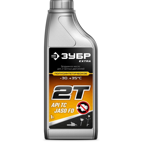 ЗУБР 2Т-П, 1 л, полусинтетическое масло для 2-тактных двигателей, EXTRA (70603-1)