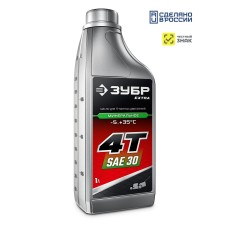 ЗУБР 4Т-30, 1 л, минеральное масло для 4-тактных двигателей, EXTRA (70617-1)