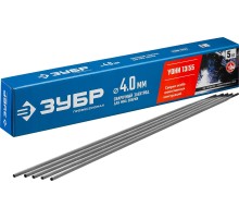 ЗУБР Д 4.0 х 450 мм, 5 кг в коробке, УОНИ 13/55 с основным покрытием, электрод сварочный, Профессионал (40025-4.0)