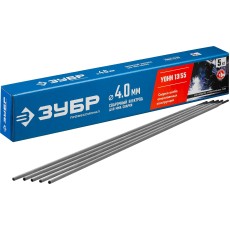 ЗУБР Д 4.0 х 450 мм, 5 кг в коробке, УОНИ 13/55 с основным покрытием, электрод сварочный, Профессионал (40025-4.0)
