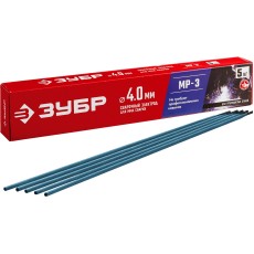 ЗУБР Д 4.0 х 450 мм, 5 кг в коробке МР-3 рутиловый, электрод сварочный (40015-4.0)