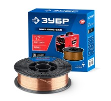 ЗУБР О-СП, d 0.8 мм, 5 кг, омеднённая сварочная проволока, тип ER70S-6 (аналог Св-08Г2С-О), Профессионал (40075-0.8-5)