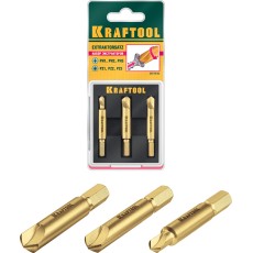 KRAFTOOL 3 шт, набор экстракторов поврежденного крепежа (26770-H3)
