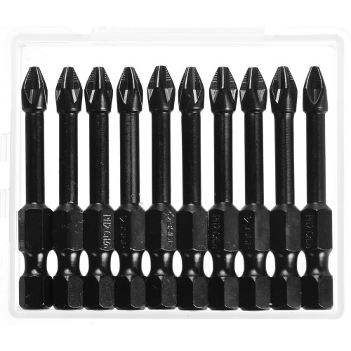 ЗУБР PH2, 10 шт, 50 мм, ударные биты, Профессионал (26021-2-50-S10)