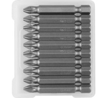 ЗУБР 10 шт, PZ2, 50 мм, кованые биты (26003-2-50-10)