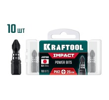 KRAFTOOL Impact PH 2, 25 мм, 10 шт, ударные биты (26191-2-25-S10)