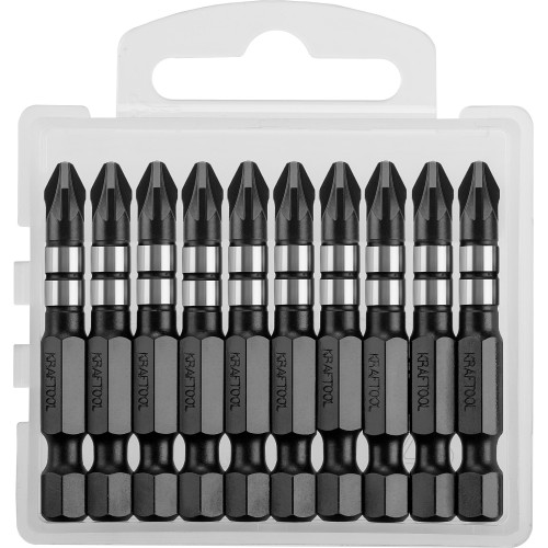 KRAFTOOL Impact PZ2, 50 мм, 10 шт, ударные биты (26193-2-50-S10)