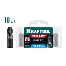 KRAFTOOL Impact PZ 3, 25 мм, 10 шт, ударные биты (26193-3-25-S10)