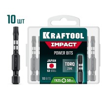 KRAFTOOL Impact TX 25, 50 мм, 10 шт, ударные биты (26195-25-50-S10)