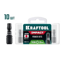 KRAFTOOL Impact TX 30, 25 мм, 10 шт, ударные биты (26195-30-25-S10)
