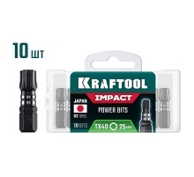 KRAFTOOL Impact TX 40, 25 мм, 10 шт, ударные биты (26195-40-25-S10)