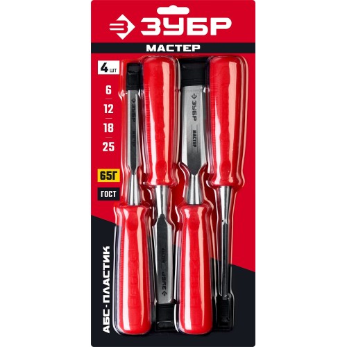 ЗУБР 4 шт, набор стамесок (18094-H4)