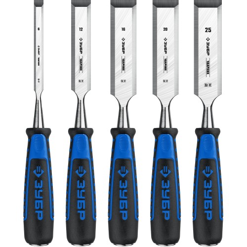 ЗУБР Ударник, 5 предм, набор стамесок-долот, Профессионал (18097-H5)