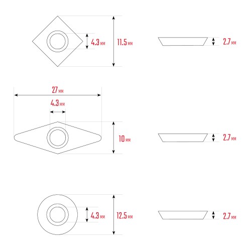 KRAFTOOL Precision-3, 3 предм., набор ручных резцов по дереву (18369)