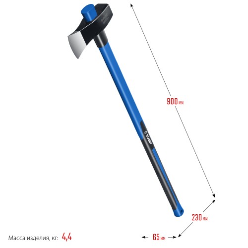 ЗУБР Фибергласс, 3600/4400 г, 900 мм, строительный колун-кувалда, Профессионал (20623-36)