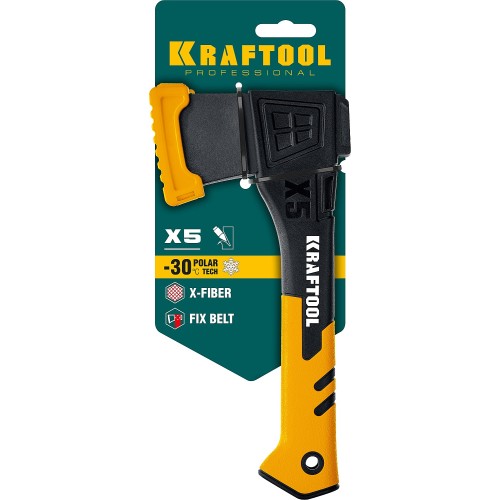 KRAFTOOL X5, 440/620 г, в чехле, 230 мм, универсальный топор (20660-05)