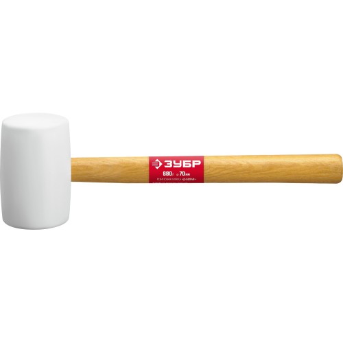ЗУБР 680 г, белая, резиновая киянка (20511-680)