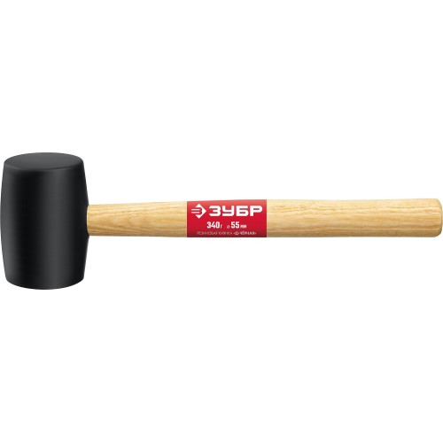 ЗУБР 340 г, чёрная, резиновая киянка (2050-55)