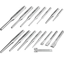 KRAFTOOL Grand-15, 15 предметов, набор зубил и кернеров (21075-H15)