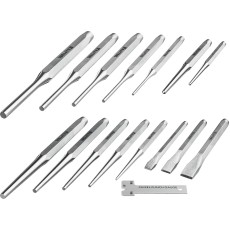 KRAFTOOL Grand-15, 15 предметов, набор зубил и кернеров (21075-H15)