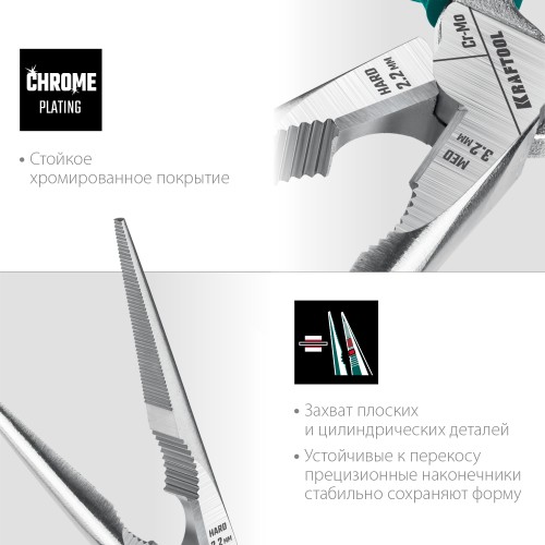 KRAFTOOL KraftMax, 200 мм, тонкогубцы (22011-3-20)