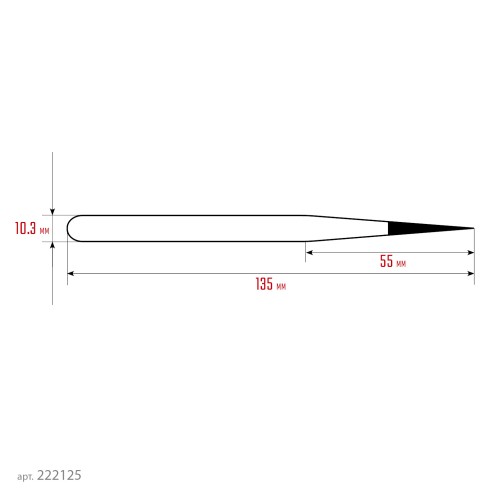 KRAFTOOL прямой 135 мм, Антистатический антимагнитный прецизионный пинцет (222125)