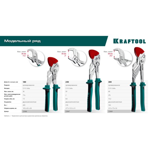 KRAFTOOL Vise-Wrench сменные защитные накладки на губки, для клещей 300 мм, набор из 3-х пар (22069-S3)