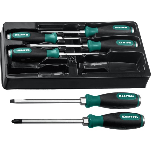 KRAFTOOL Impact, 6 шт, набор ударных отверток (25025)