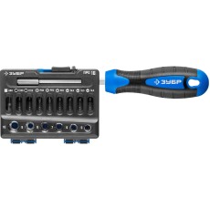 ЗУБР отвертка-битодержатель с насадками, Профессионал (25216)