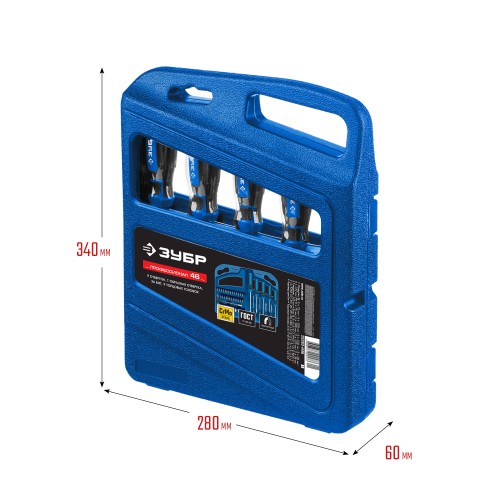 ЗУБР 46 шт, набор отверток с насадками, Профессионал (25283-H46)