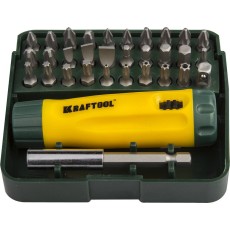 KRAFTOOL Kompakt-32, 32 предм., с насадками, реверсивная отвертка (26142-H32)