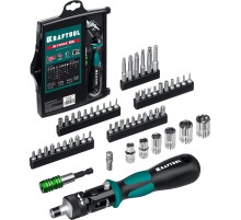 KRAFTOOL Expert-55, 55 предм., реверсивная отвертка с насадками (25554-H55)