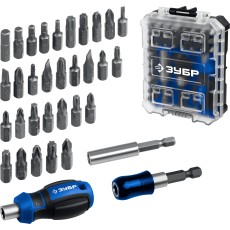ЗУБР Компакт 34 предм., система стыковки Z-БОКС, набор: отвертка с насадками, Профессионал (25173)