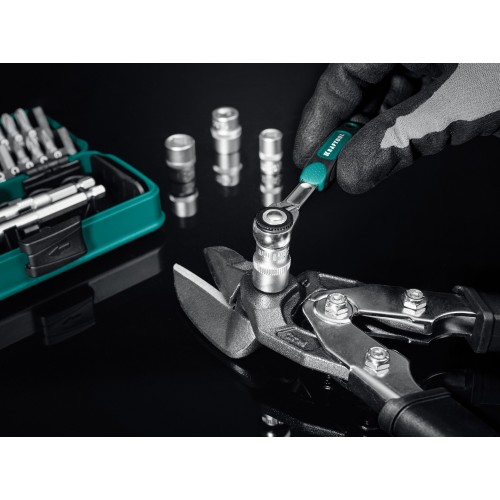 KRAFTOOL X-Drive 35, 35 предм., универсальный набор инструмента 1/4″ (27974)