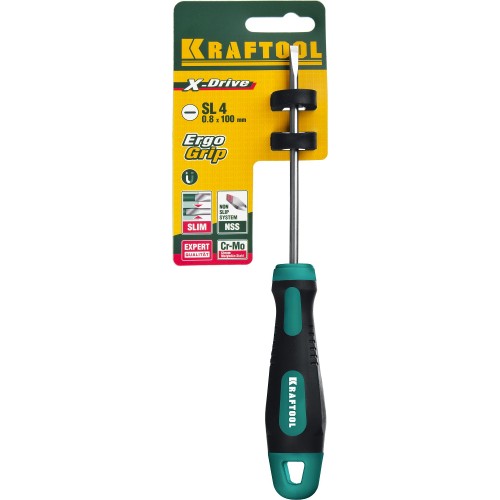KRAFTOOL Х-Drive, SL4 х 100, отвертка (250071-4.0-090)