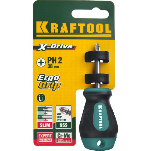 KRAFTOOL Х-Drive, PH2 x 38, отвертка (250072-2-038)