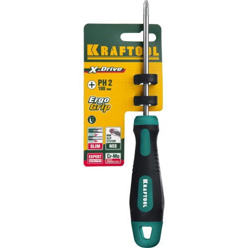 KRAFTOOL Х-Drive, PH2 x 100, отвертка (250072-2-100)