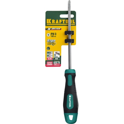 KRAFTOOL Х-Drive, PH3 x 150, отвертка (250072-3-150)