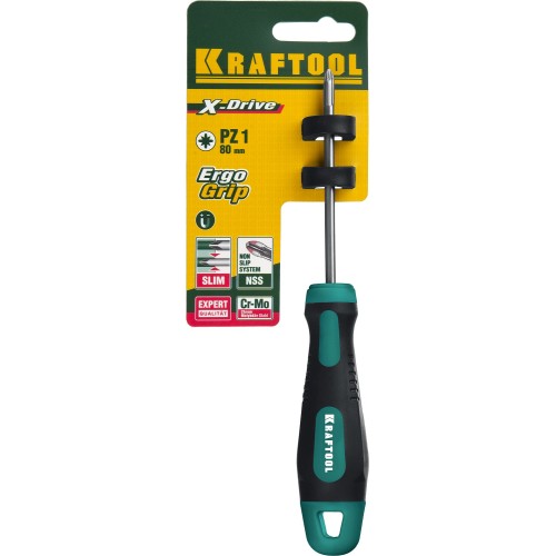 KRAFTOOL Х-Drive, PZ1 x 80, отвертка (250073-1-080)