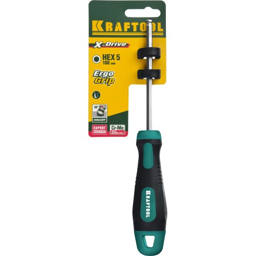 KRAFTOOL Х-Drive, Hex5 x 100, отвертка (250075-5-100)