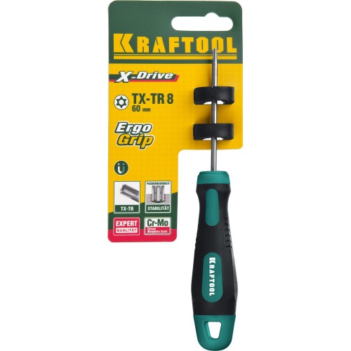 KRAFTOOL Х-Drive, TX HOLE8 x 60, отвертка (250077-8-060)