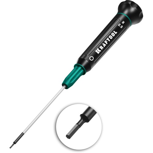 KRAFTOOL Precision, Hex0.9, отвертка для точных работ (25685-0.9)