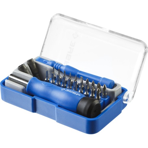 ЗУБР 24 предм., отвертка для точных работ с насадками, Профессионал (25648-H24)