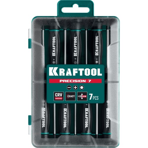 KRAFTOOL Precision 7, 7 предм., Набор отверток (25686)