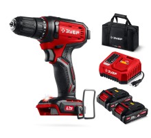 ЗУБР 20 В, 40 Н·м, 2 АКБ LMS (2 А·ч), дрель-шуруповерт, сумка (ДШ-40-22)